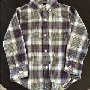 Janie and Jack Multicolor Plaid Button Down Shirt